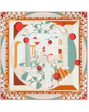 Fendi Moonlight Echoes Print Square Silk Foulard - Multicolour