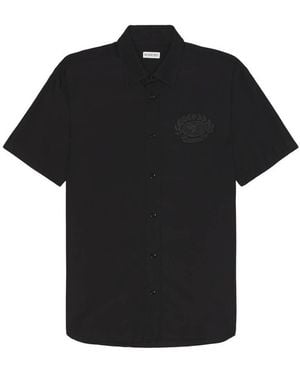 Burberry Ekd Short-Sleeved Cotton Shirt - Black