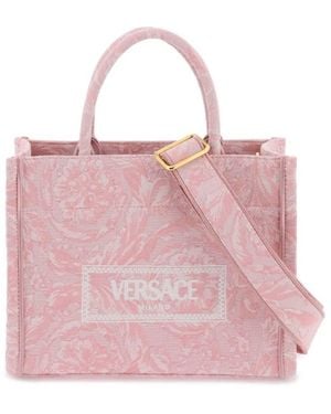 Versace Barocco Athena Small Tote Bag Print - Pink
