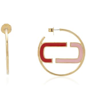 Marc Jacobs Ladies True Large Hoop Earrings - White