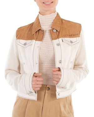 Marni Ladies Cotton Blend Outerwear Coats & Jackets, Brand Size 40 (Us - Natural