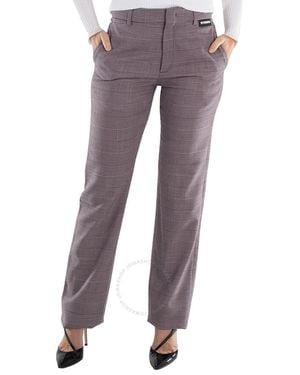 Vetements Light Check Tailored Trousers - Brown