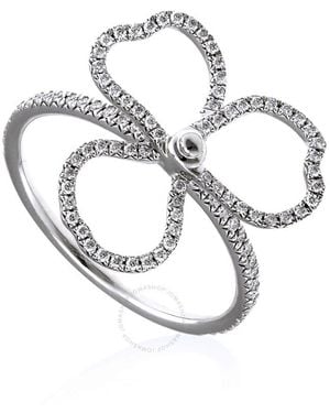 Tiffany & Co. Co. Ladies Paper Flowers Diamond Open Flower Ring - Metallic