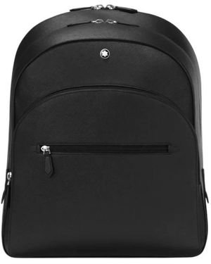 Montblanc Large Sartorial 3 Compartment Leather Backpack - Black