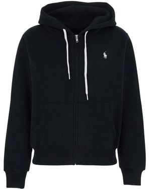 Polo Ralph Lauren Cotton Blend Zip-Up Hoodie - Blue