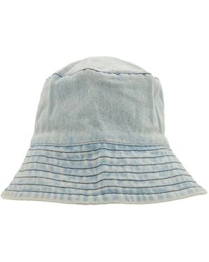 Ambush Logo-Plaque Denim Bucket Hat - Blue
