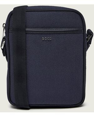 BOSS Dark Dakkar Canvas Reporter Bag - Blue