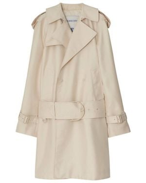 Burberry Lightweight Mid-Length Trench Coat, Brand Size 6 Us - Natural