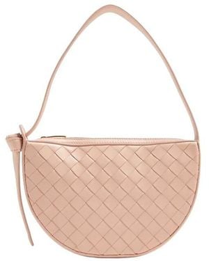 Bottega Veneta Intrecciato Mini Sunrise Shoulder Bag - Pink