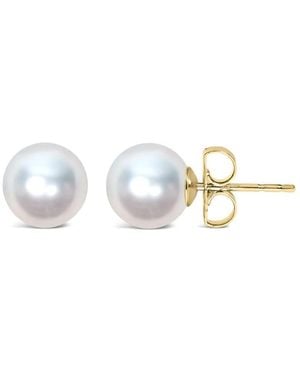 Haus of Brilliance 14K 4.5-5Mm Cultured Freshwater Pearl Solitaire Stud Earrings - Metallic