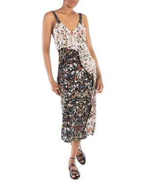 Burberry Ladies Sloane Floral Print Silk Slipdress, Brand Size 4 (Us - Natural