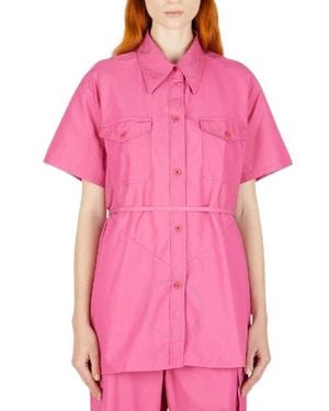 Our Legacy Cerise Cotton Ripstop Backless Army Shirt - Pink