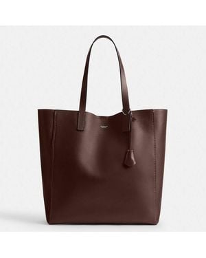 COACH Broadway Leather Tote Bag - Brown