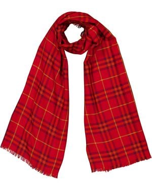 Burberry Checkered Cashmere-Silk Blend Scarf