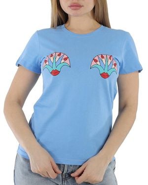 Yazbukey Ladies T-Shirt Light Kiss My Lotus T-Shirt - Blue