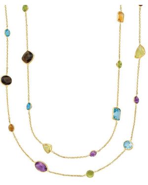Tresorra 14K Multi Gemstone Necklace - Metallic