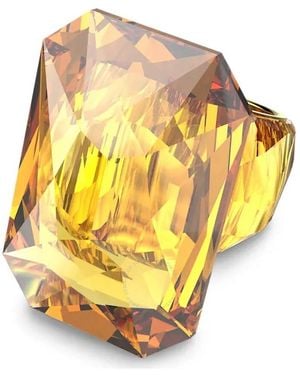 Swarovski Oversized Crystal Lucent Cocktail Ring - Yellow