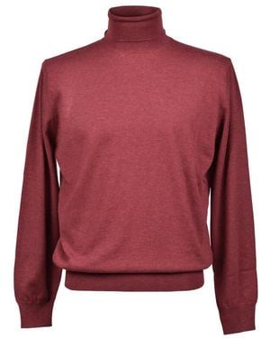 Brunello Cucinelli Burgundy Cashmere Turtleneck Jumper, Brand Size 50 (Us - Red