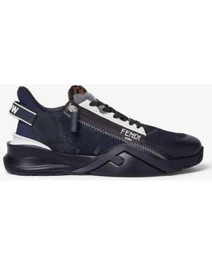 Fendi Flow Low-Top Slip-On Sneakers, Brand Size 9 Us - Blue
