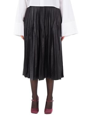 MM6 by Maison Margiela Pleated Midi Skirt - Black