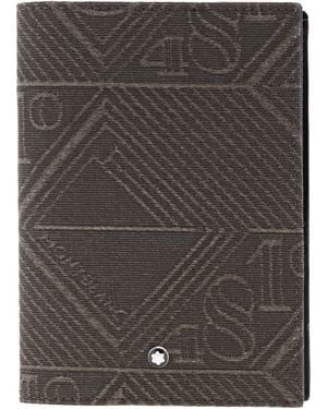 Montblanc 4810 Jacquard Passport Holder - Grey