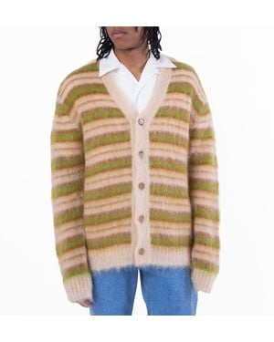 Marni V Neck Long-Sleeve Cardigan, Brand Size 48 Us - Natural
