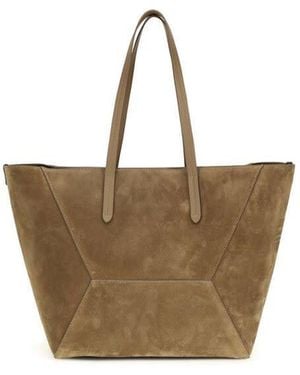 Brunello Cucinelli Calf Suede Tote Bag - Brown