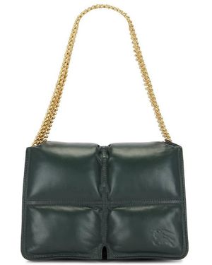 Burberry Snip Quilited Chain Leather Crossbody Bag - Green