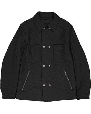 Roberto Cavalli Short Quilted Caban, Brand Size 50 (Us - Black