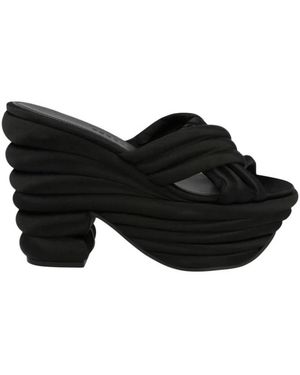 Ferragamo Rey Platform Sandals - Black