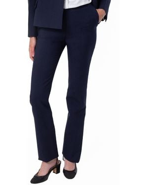 Ferragamo Tailored Sport Straight-Leg Trousers, Brand Size 38 Us - Blue