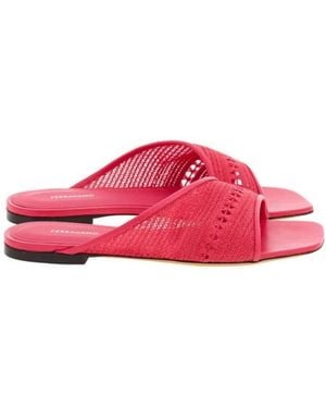 Ferragamo Nyna Mesh Slide Sandals - Pink