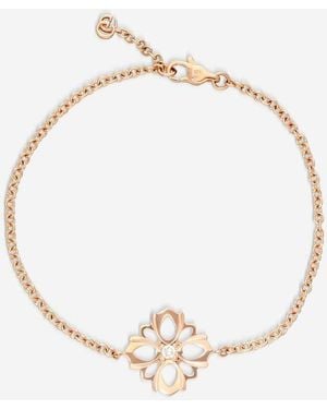 Gucci Flora 18K Rose Diamond Chain Bracelet - Metallic