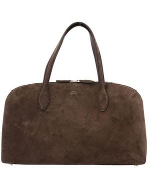 TOTEME Totme Suede Leather Tote Bag - Brown