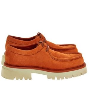 Ferragamo Deroy Lace Up Derby Shoes - Orange