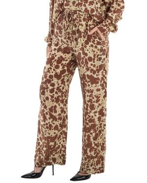 Nanushka Tie Dye Polyka Relaxed-Leg Pants - Brown