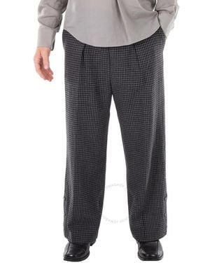 Nanushka Wilco Houndstooth Trousers - Grey