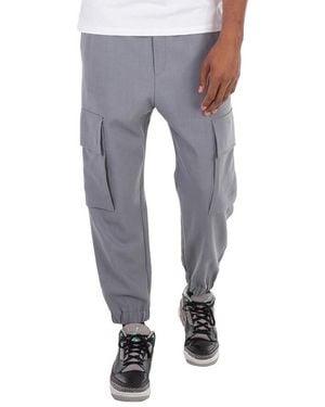 Balmain Tapered-Leg Cargo Trousers, Brand Size 46 (Us - Grey