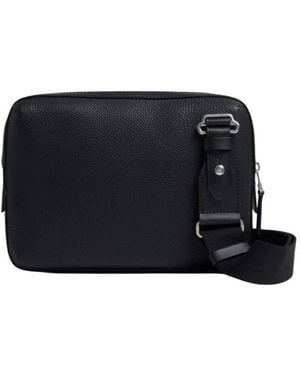 dunhill 1893 Harness City Leather Messenger Bag - Black