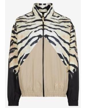 Roberto Cavalli Zebra-Print Cotton Jacket - Natural