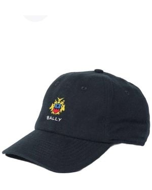 Bally Crest Logo Cotton Baseball Cap - Blue