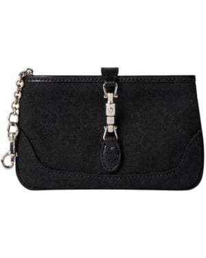 Gucci Jackie Zip Key Pouch - Black