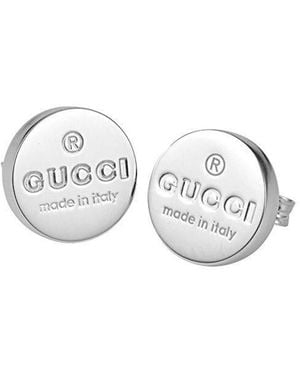 Gucci Trademark Ladies Sterling Stud Earrings Ybd16312300100U - Metallic
