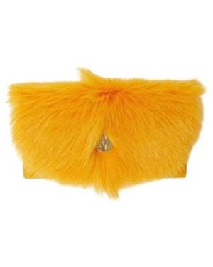 Burberry Faux Fur Chess Continental Wallet - Yellow
