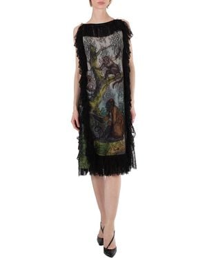 Burberry Ladies Light Opal Chantilly Lace And Monkey Print Shift Dress, Brand Size 4 (Us - Black