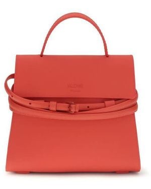Moschino Tie Me Top Handle Bag - Red