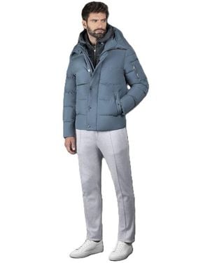 Moorer Quilted Puffer Jacket - Blue