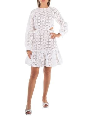 Michael Kors Eyelet Cut-Out Dress, Size 2 - White