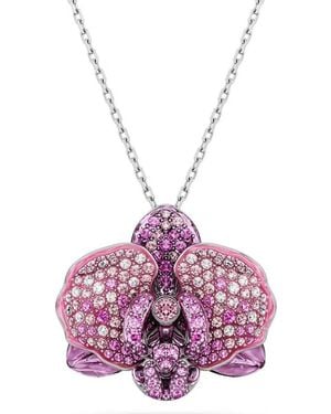 Swarovski Idyllia Flower Pendant Necklace - Pink