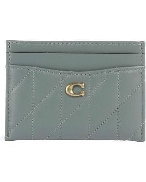 COACH Essential Pillow Quilt Card Case - Gray